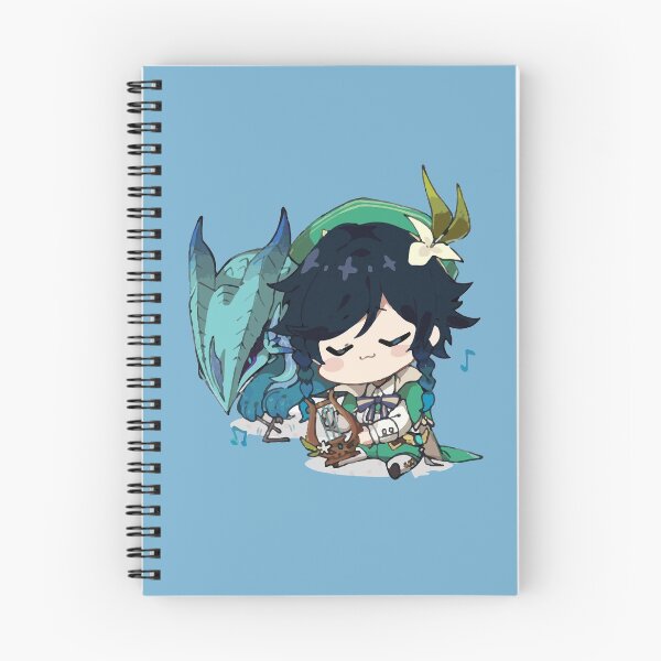Item preview, Genshin Impact - Chibi Venti Playing Music for Dvalin (Stormterror) designed and sold by Krimsy.