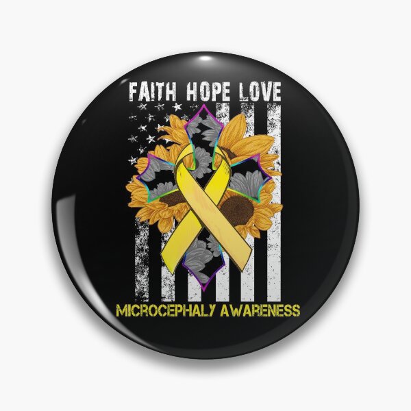 Item preview, Sunflower Faith Cross and Flag Microcephaly Awareness designed and sold by largellie.