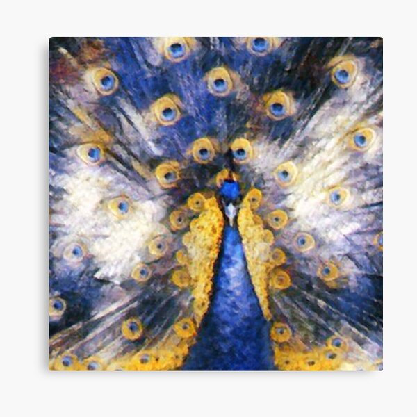 Peacock watercolor canvas art wall painting auspicious rich bird phoenix  hand-painted oil painting printing living room bedroom dining room bathroom
