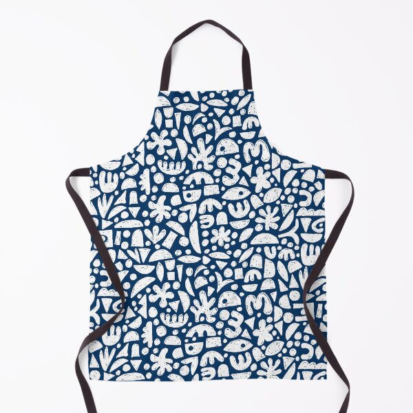Item preview, Shapes Abstract 140821 - White and Indigo Blue designed and sold by Artberry.