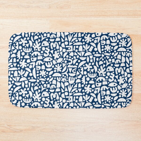 Item preview, Shapes Abstract 140821 - White and Indigo Blue designed and sold by Artberry.