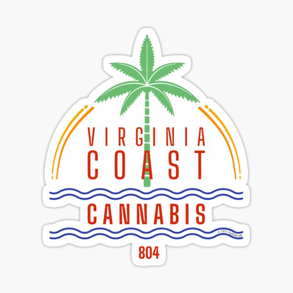Virginia Coast Cannabis Tree 804 Sticker