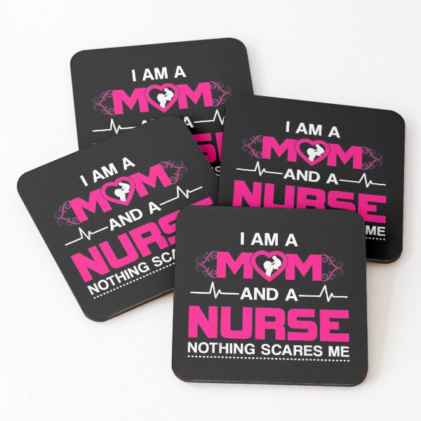 Item preview, I am a mom and a nurse nothing scares me- Nursing  designed and sold by Designs Of all kinds.