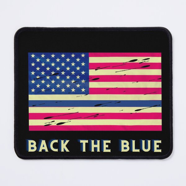 Item preview, Back The Blue - Thin Blue Line - Distressed United States Flag designed and sold by Sun Sand & Sea Art.