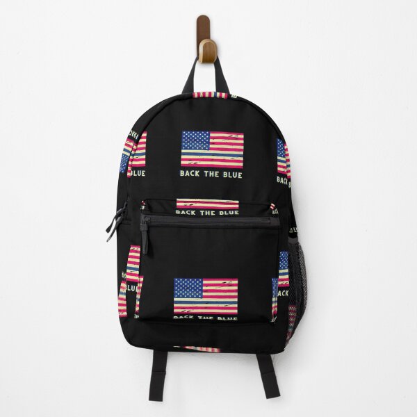 Item preview, Back The Blue - Thin Blue Line - Distressed United States Flag designed and sold by Sun Sand & Sea Art.