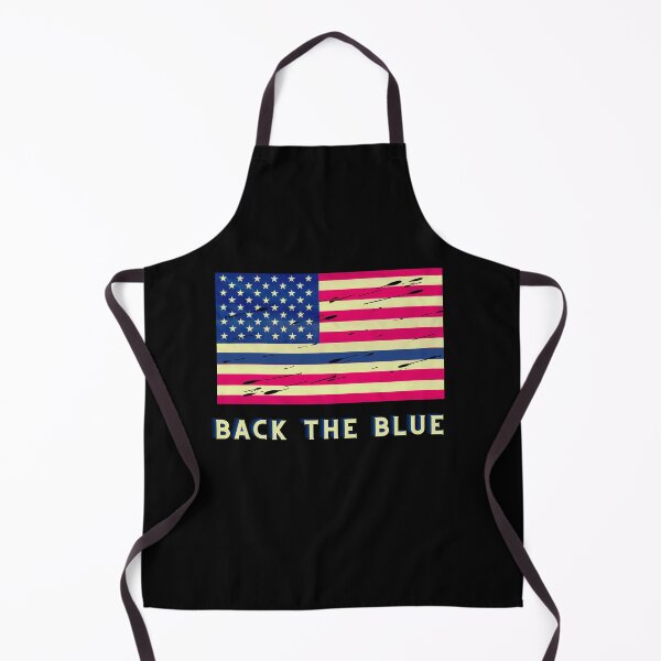 Item preview, Back The Blue - Thin Blue Line - Distressed United States Flag designed and sold by Sun Sand & Sea Art.