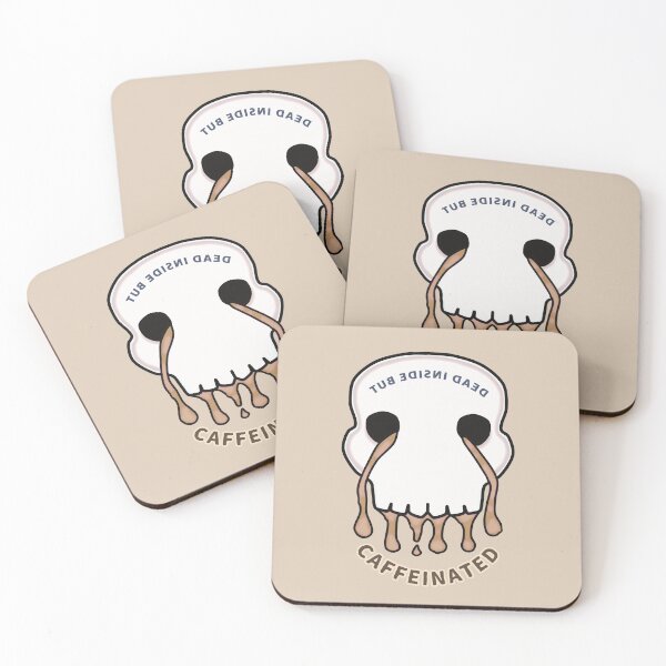 Item preview, Dead Inside But Caffeinated - Kawaii Coffee designed and sold by ViewerEqualsPhoton.