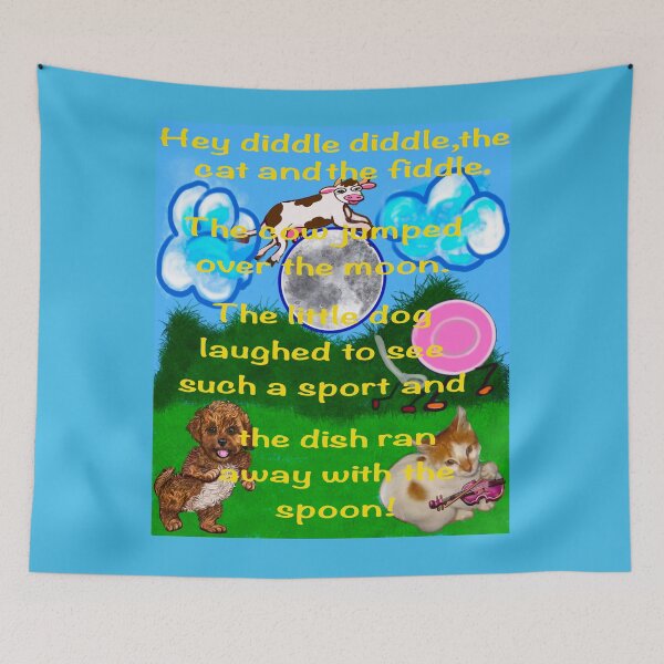 Item preview, Hey diddle diddle the cat and the fiddle nursery rhyme children’s story designed and sold by Artonmytee.