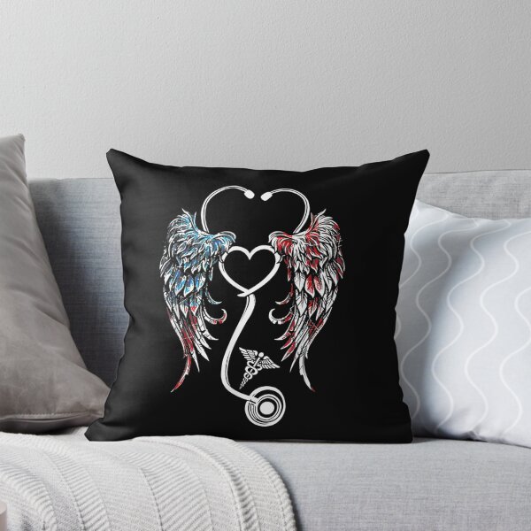 Item preview, American flag wings nurse stethoscope- Nursing  designed and sold by Designs Of all kinds.