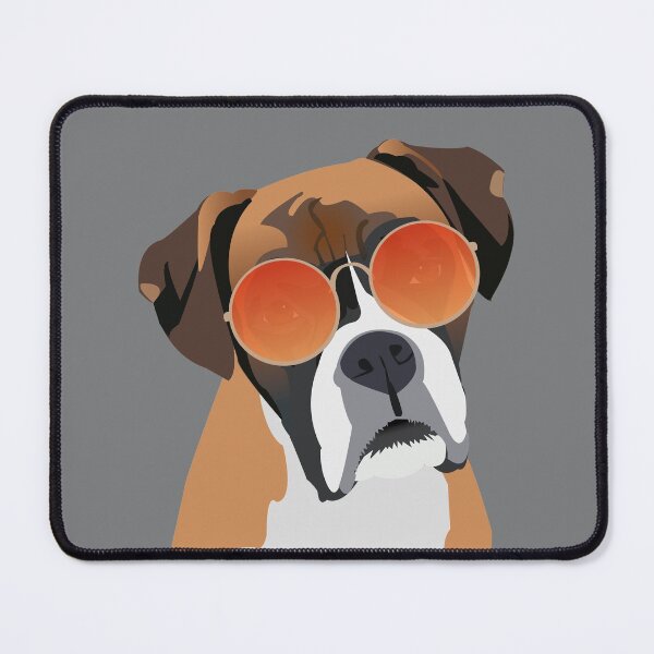 Artikelvorschau, Boxerhund trägt Sunburst-Sonnenbrille entworfen und verkauft von KCPetPortraits.