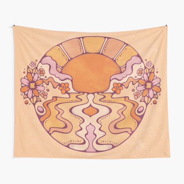 Byron Bliss Groovy Sunset Over Water Tapestry