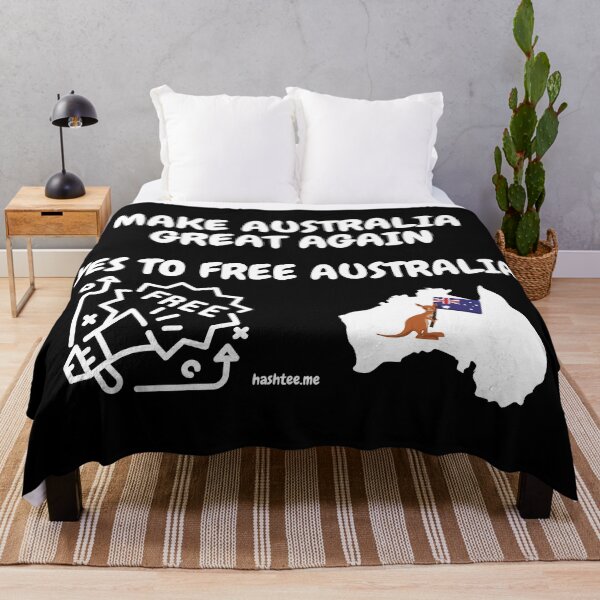 Item preview, Make Australia Great Again- Free Australia, TShirt, Hat, Bags, Mask, hashtag, White Print designed and sold by hashteeme.