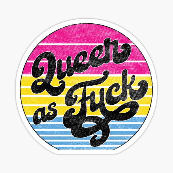 Vintage Pansexual Flag - Queer As Fuck Sticker