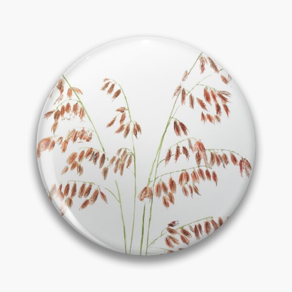 Aperçu de l'œuvre tête de graine d'herbe de brome lisse peinte à la main graine d'herbe de prairie aquarelle créée et vendue par ColorandColor.
