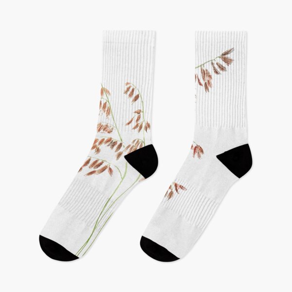 Item preview, hand painted smooth brome grass seed head watercolor meadow grass seed designed and sold by ColorandColor.