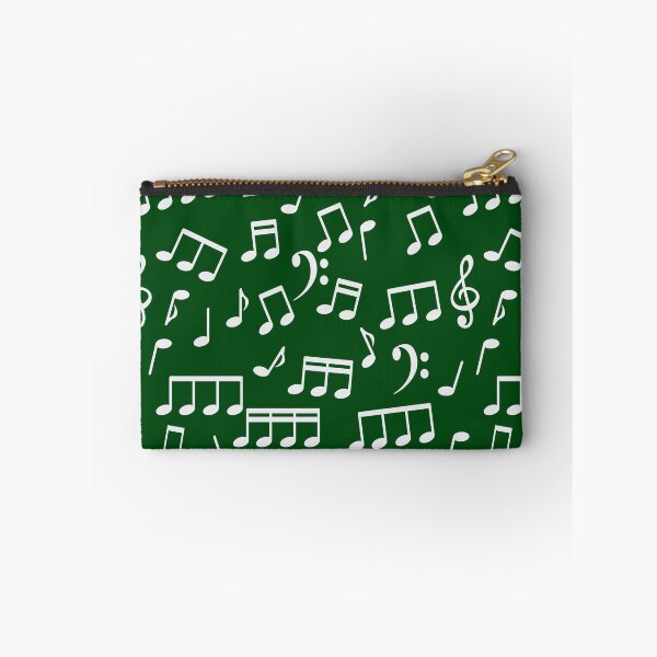 Item preview, White Music Notes on Green Background designed and sold by infinitetango.
