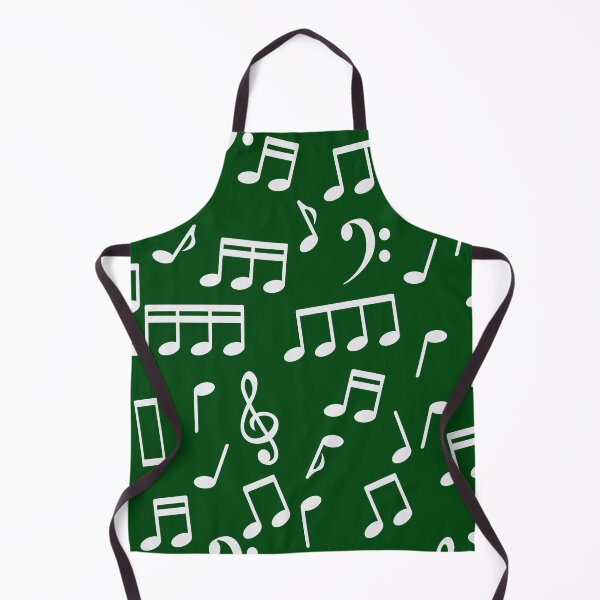 Item preview, White Music Notes on Green Background designed and sold by infinitetango.