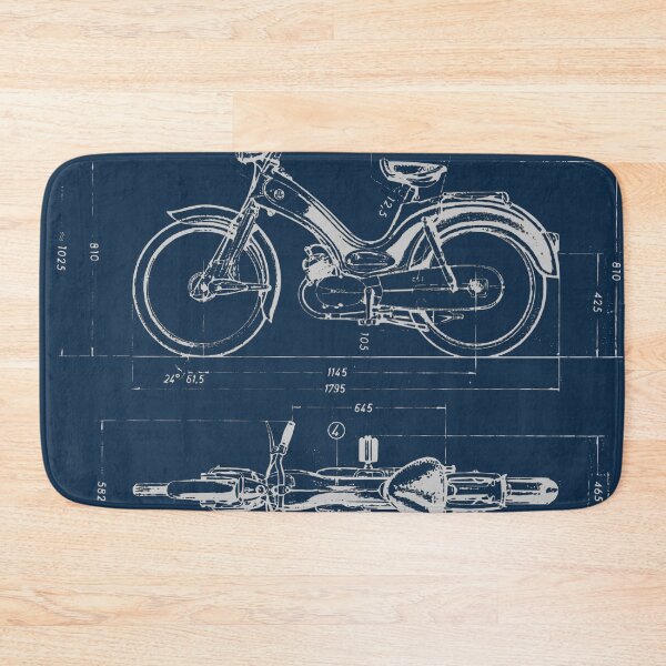 Item preview, Vintage Motorcycle Blueprint DKW Hummel 1958 designed and sold by Wenkatdesigns.