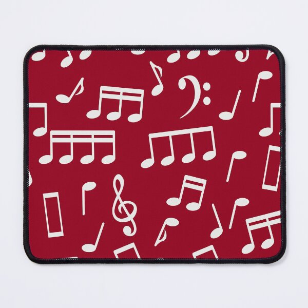 Item preview, White Music Notes on Red Background designed and sold by infinitetango.