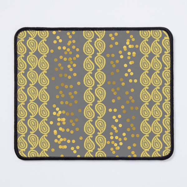Item preview, Gold Paisley on Grey Background designed and sold by RiadMannan.