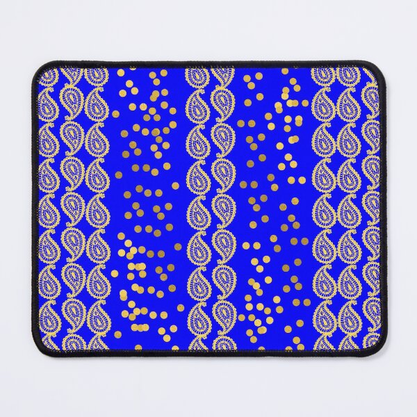 Item preview, Gold Paisley on Bright Blue Background designed and sold by RiadMannan.