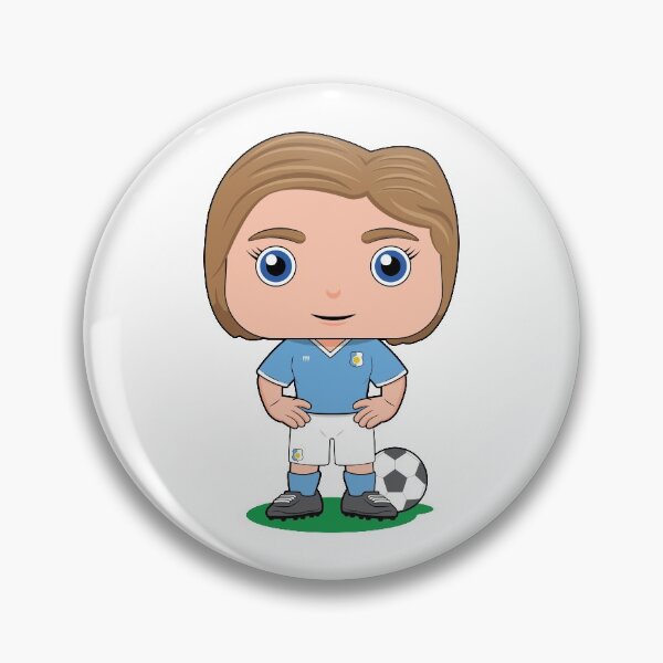 Item preview, Cute girl soccer player illustration in sky blue kit designed and sold by essjaydesigns.
