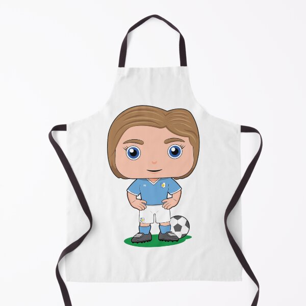 Item preview, Cute girl soccer player illustration in sky blue kit designed and sold by essjaydesigns.
