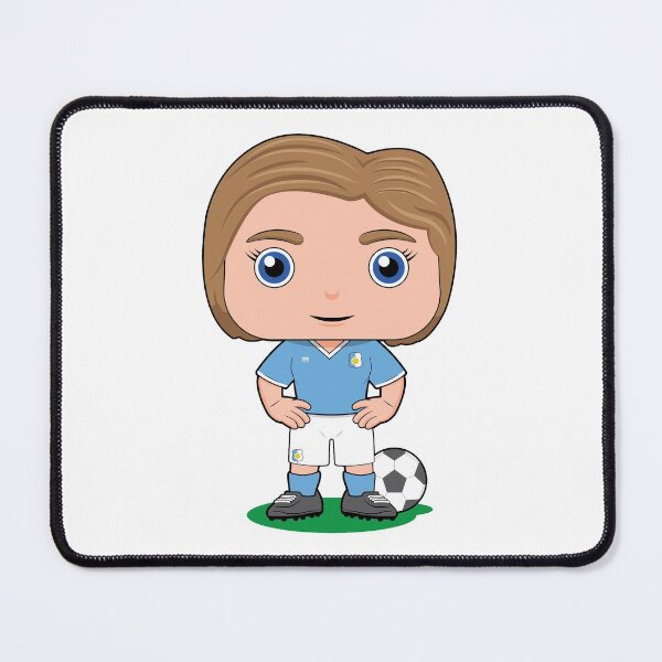 Item preview, Cute girl soccer player illustration in sky blue kit designed and sold by essjaydesigns.