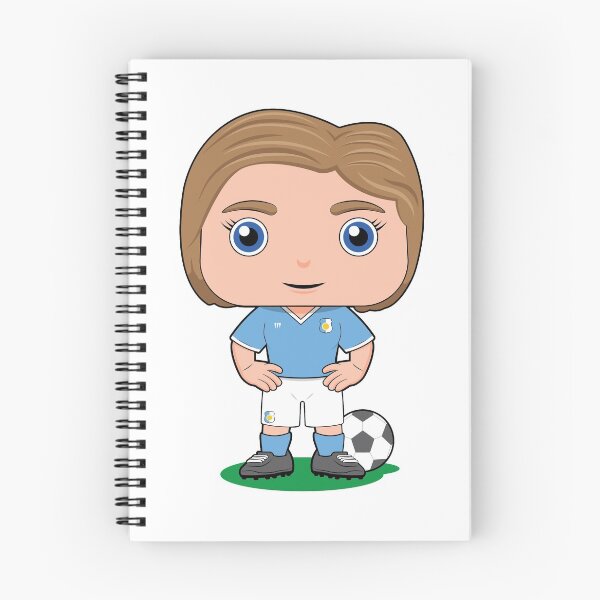 Item preview, Cute girl soccer player illustration in sky blue kit designed and sold by essjaydesigns.