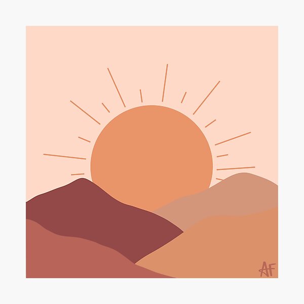 Item preview, Sunset behind the mountains  designed and sold by Amz-art.