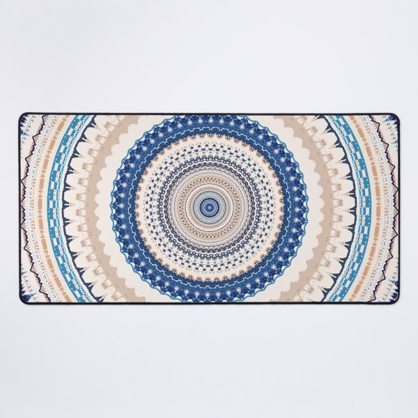Neutral Blue Mandala Desk Mat
