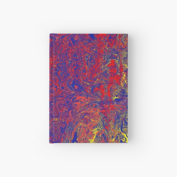 Balinese Goddess Abstract - Red Blue Palette Hardcover Journal