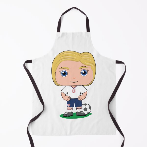 Item preview, Cute soccer girl player illustration in Blue white kit designed and sold by essjaydesigns.