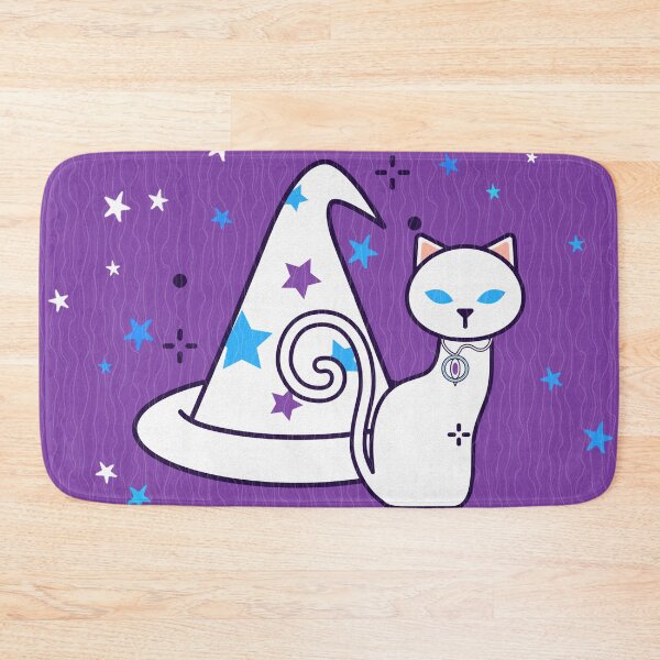 Item preview, Retro Mid-Century Magic Cat and Wizard Hat with Stars designed and sold by orionlodubyal.