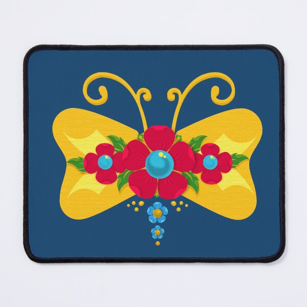 Item preview, Mariposa Fileteado Porteño Style Gold Colorful Butterfly designed and sold by infinitetango.