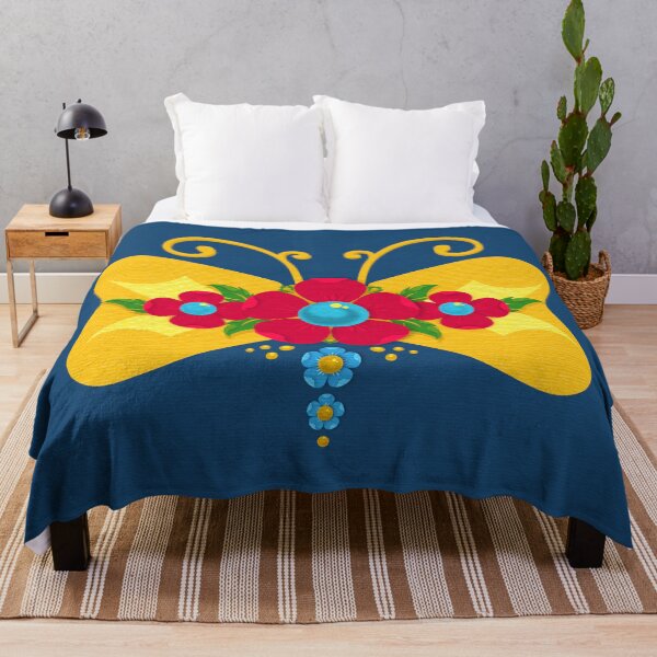 Item preview, Mariposa Fileteado Porteño Style Gold Colorful Butterfly designed and sold by infinitetango.