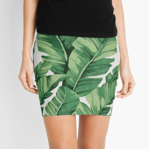 Tropical banana leaves Mini Skirt