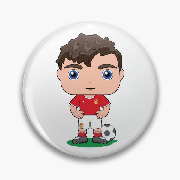 Item preview, Cute soccer boy player illustration in red kit designed and sold by essjaydesigns.