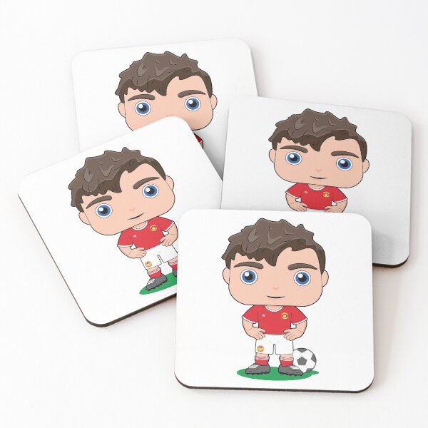 Item preview, Cute soccer boy player illustration in red kit designed and sold by essjaydesigns.