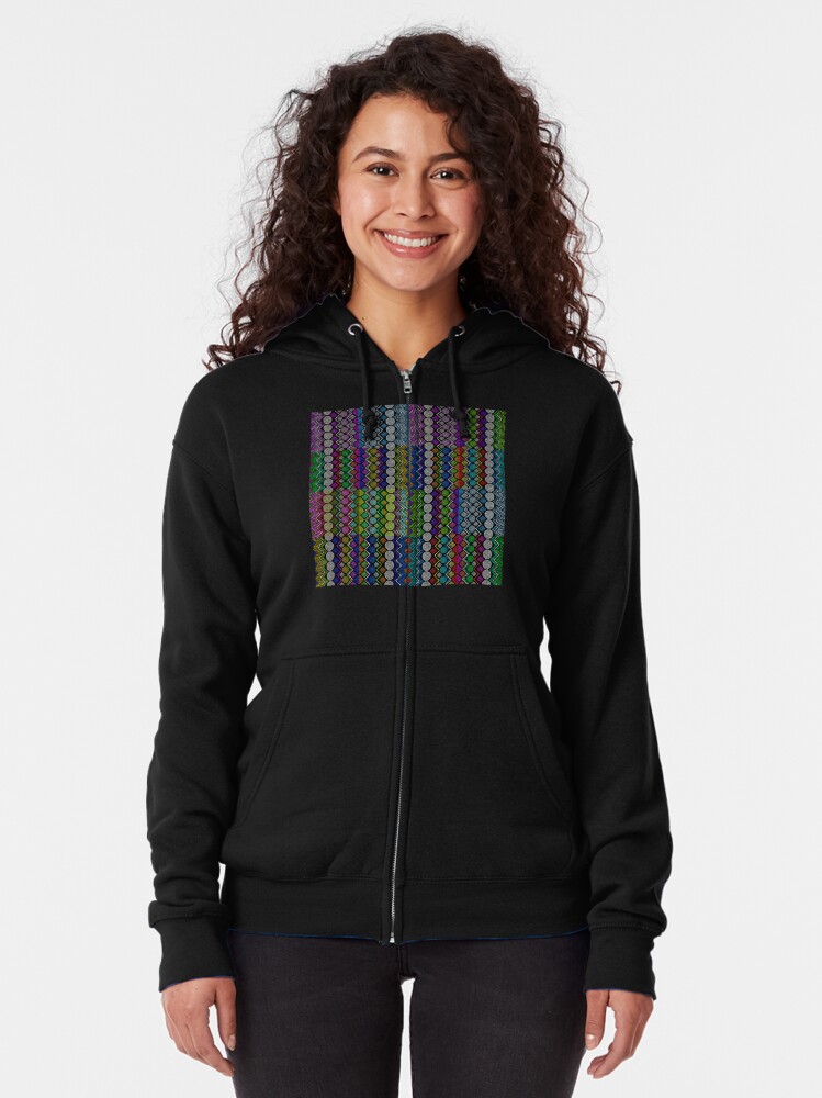 Alternate view of Ethnic African Motif 9 Zipped Hoodie