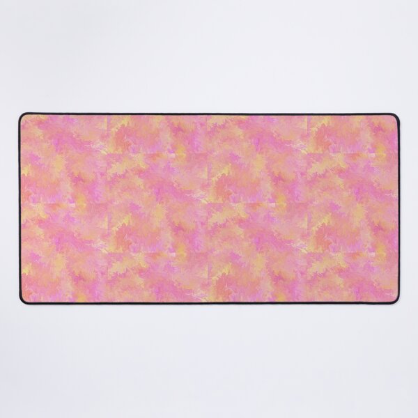 Funky pink and orange design Desk Mat