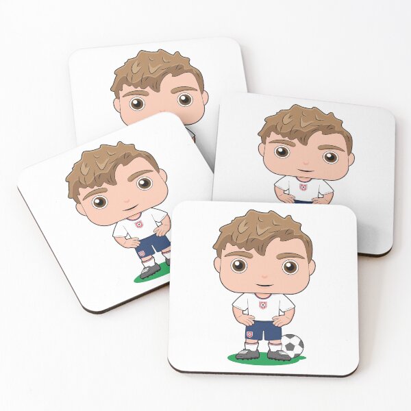 Item preview, Cute soccer boy player design in blue white kit designed and sold by essjaydesigns.