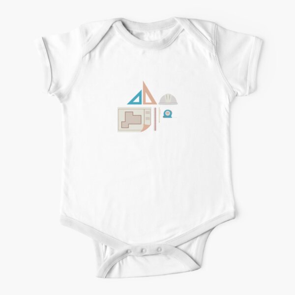 Architecture Tools Icons Illustrations Short Sleeve Baby One-Piece