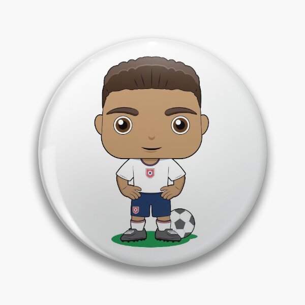 Item preview, Cute soccer boy player design in blue white kit designed and sold by essjaydesigns.