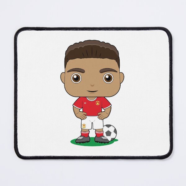 Item preview, Cute soccer boy player design in red kit designed and sold by essjaydesigns.