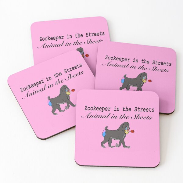 Item preview, Zookeeper in the Streets, Animal in the Sheets: Mandrill - pink designed and sold by EcoElsa.
