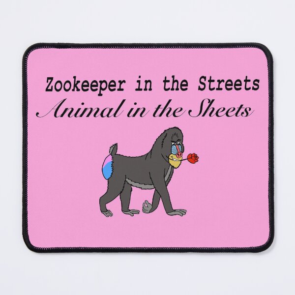 Item preview, Zookeeper in the Streets, Animal in the Sheets: Mandrill - pink designed and sold by EcoElsa.
