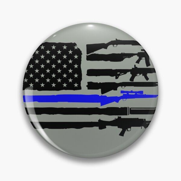 Item preview,  American Rifle Flag Thin Blue Line designed and sold by Sheepherder120.