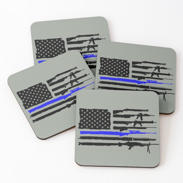 Item preview,  American Rifle Flag Thin Blue Line designed and sold by Sheepherder120.