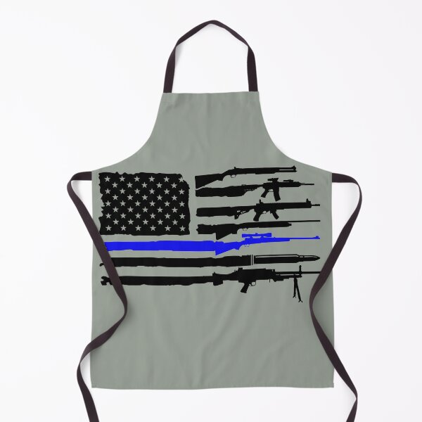 Item preview, American Rifle Flag Thin Blue Line designed and sold by Sheepherder120.
